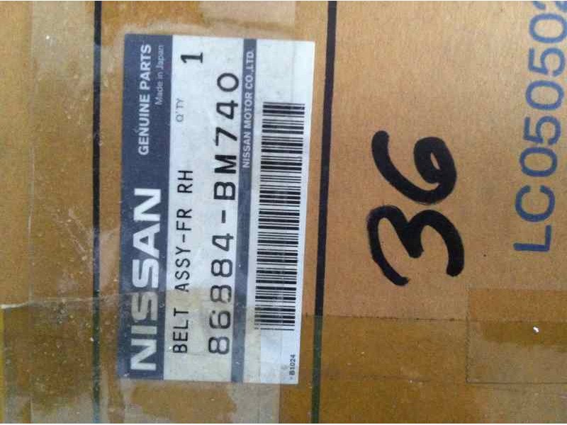 Recambio de cinturon seguridad delantero derecho para nissan almera (n16/e) referencia OEM IAM 86884BM740  