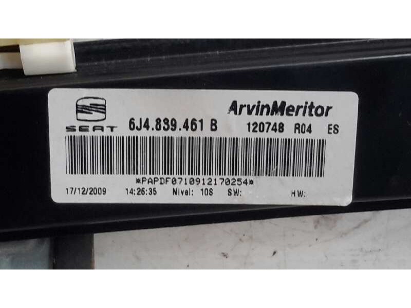 Recambio de elevalunas trasero izquierdo para seat ibiza (6j5) 1.2 12v referencia OEM IAM 6J4839461B  120748R04
