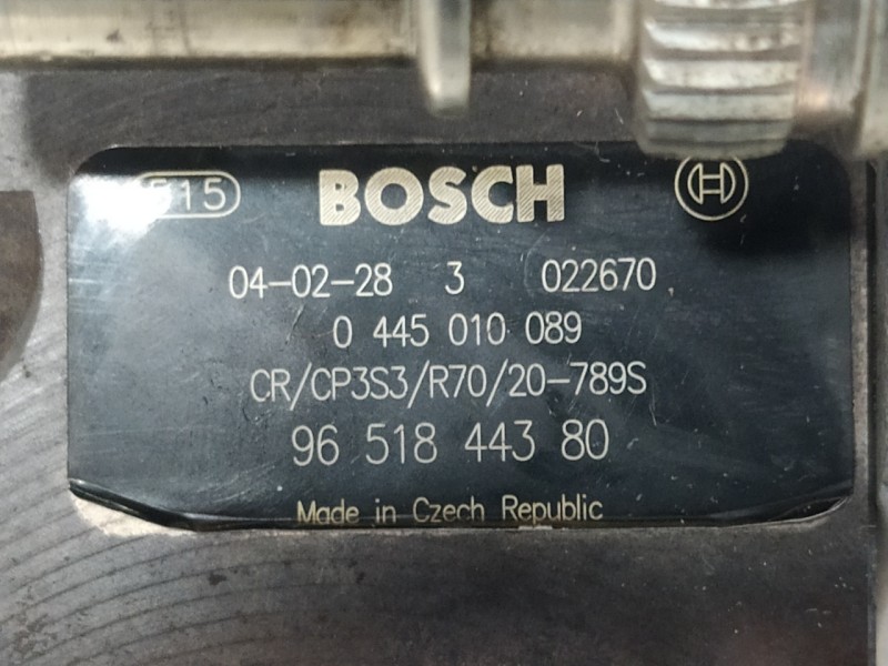 Recambio de bomba inyeccion para peugeot 407 1.6 hdi referencia OEM IAM 0445010089  9651844380