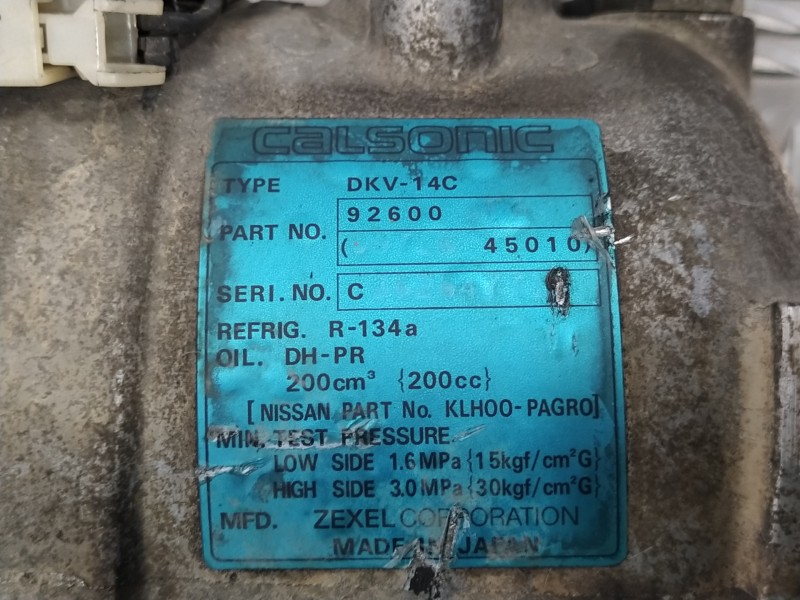 Recambio de compresor aire acondicionado para nissan terrano (wd21) 2.7 turbodiesel referencia OEM IAM 5060212320  5971045010