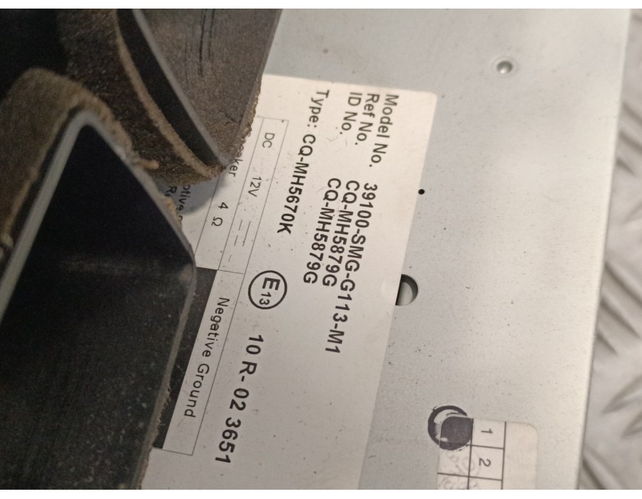 Recambio de sistema audio / radio cd para honda civic berlina 5 (fk) 2.2 ctdi referencia OEM IAM 39100SMGG113M1  