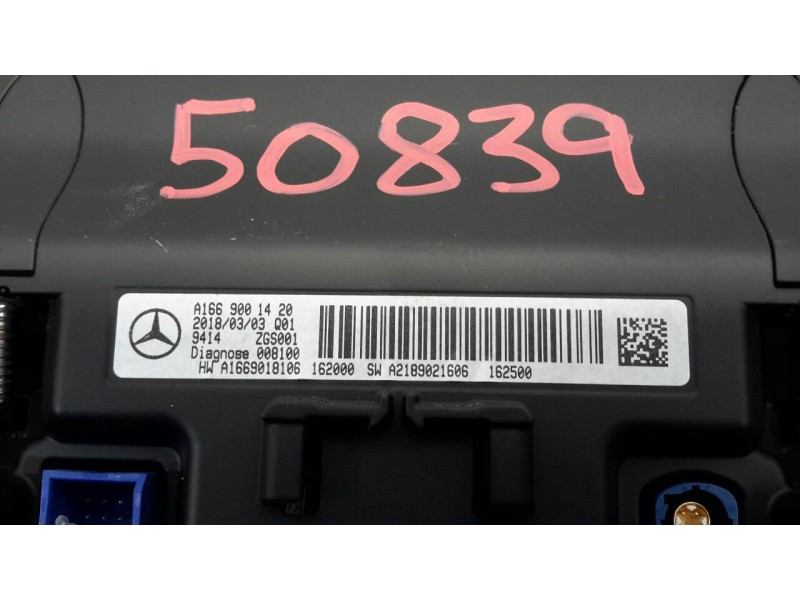 Recambio de pantalla multifuncion para mercedes-benz clase a (w176) 1.6 cat referencia OEM IAM A1669001420  