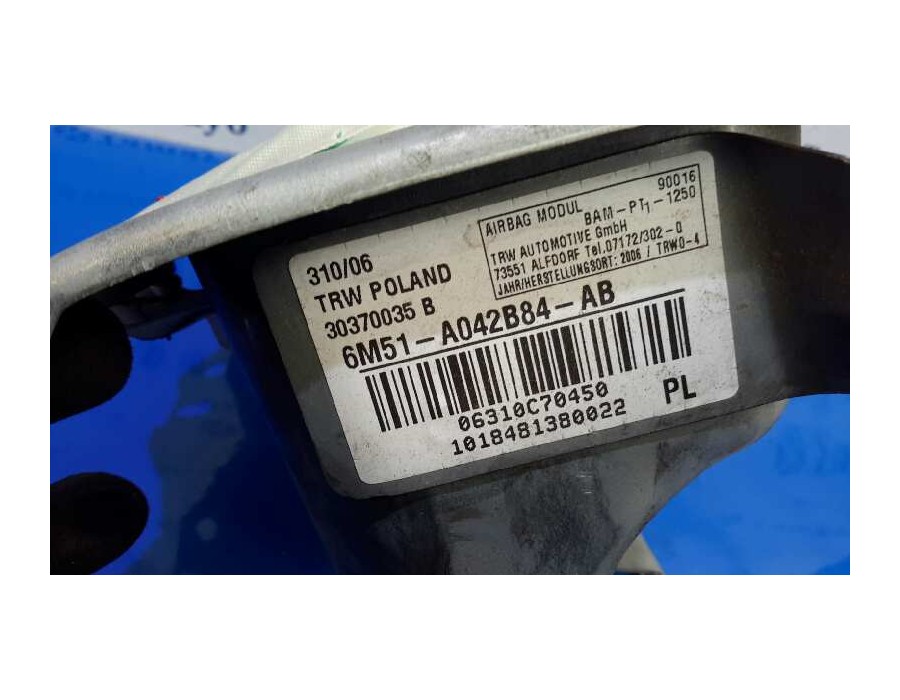 Recambio de airbag delantero derecho para ford focus berlina (cap) 1.6 tdci cat referencia OEM IAM 6M51A042B84AB  