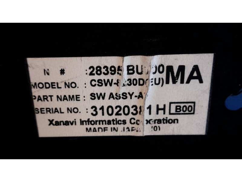 Recambio de mando climatizador para nissan almera tino (v10m) referencia OEM IAM 28395BU700  