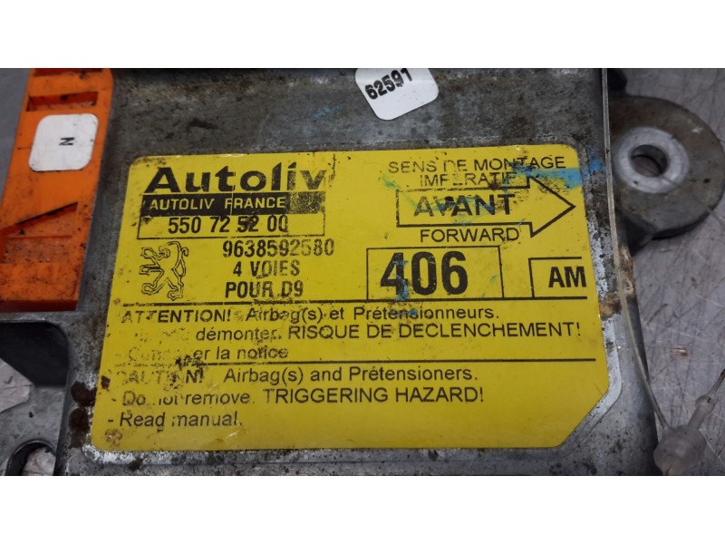 Recambio de centralita airbag para peugeot 406 berlina (s1/s2) 2.0 hdi referencia OEM IAM 550725200  9638592580