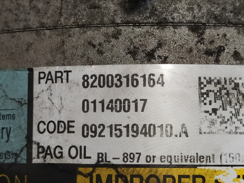 Recambio de compresor aire acondicionado para renault scenic ii 1.5 dci diesel referencia OEM IAM 8200316164  01140017
