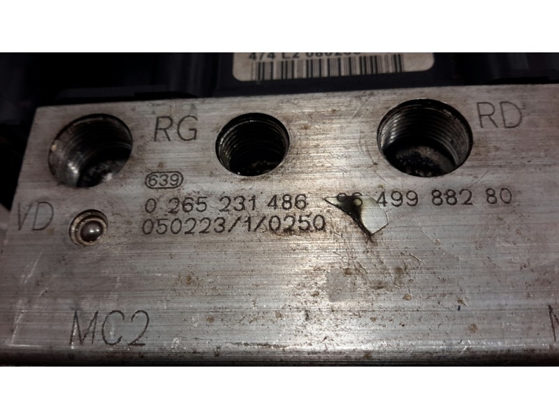 Recambio de abs para citroën c4 berlina referencia OEM IAM 0265231486 0265800395 9649988280