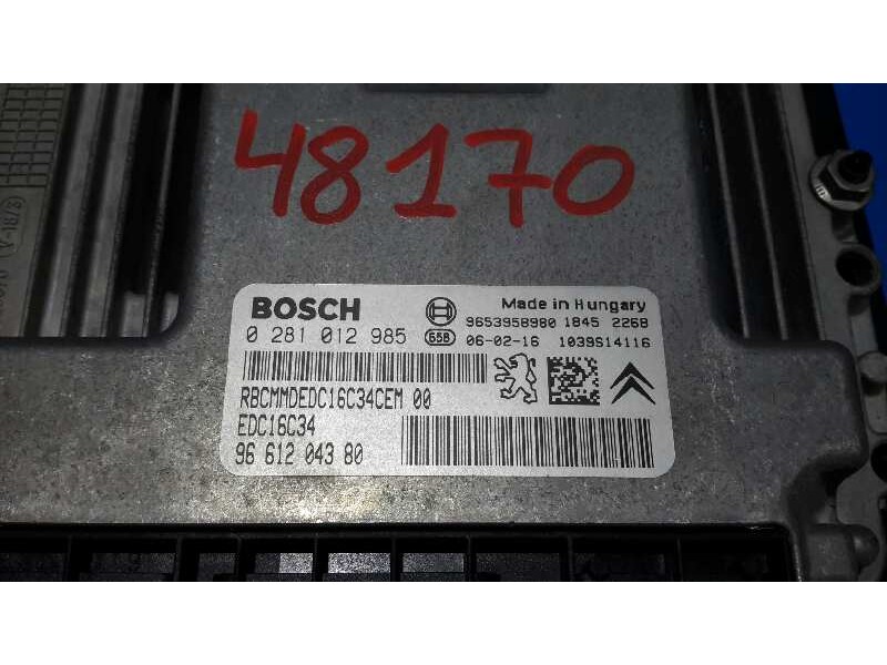 Recambio de centralita motor uce para citroën c4 berlina exclusive referencia OEM IAM 0281012985 EDC16C34 9661204380
