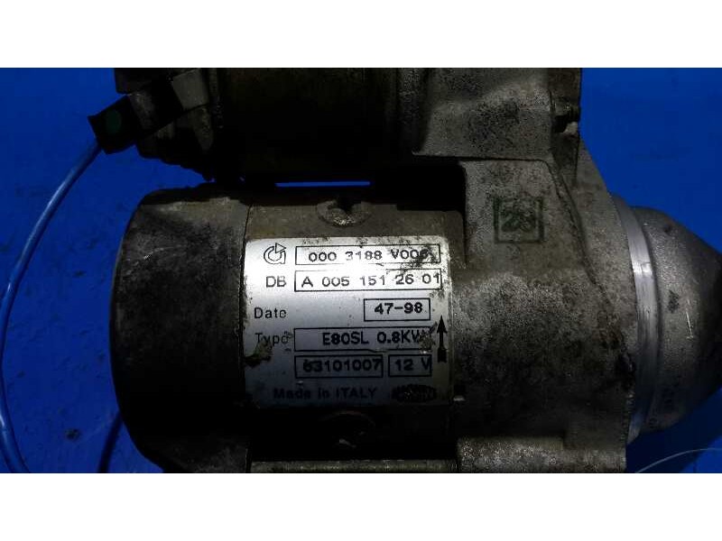 Recambio de motor arranque para smart micro compact car 600cc referencia OEM IAM A0051512601  0003188V008