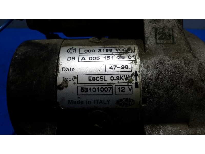 Recambio de motor arranque para smart micro compact car 600cc referencia OEM IAM A0051512601  0003188V008