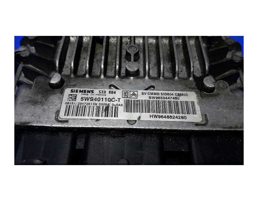 Recambio de centralita motor uce para citroën c3 1.4 hdi referencia OEM IAM 5WS40110CT 9648624280 9653447480