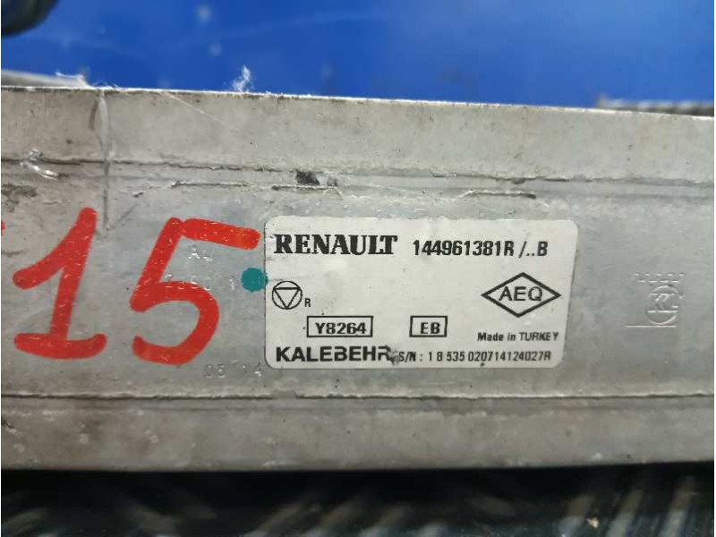 Recambio de intercooler para renault captur referencia OEM IAM 144961381R  