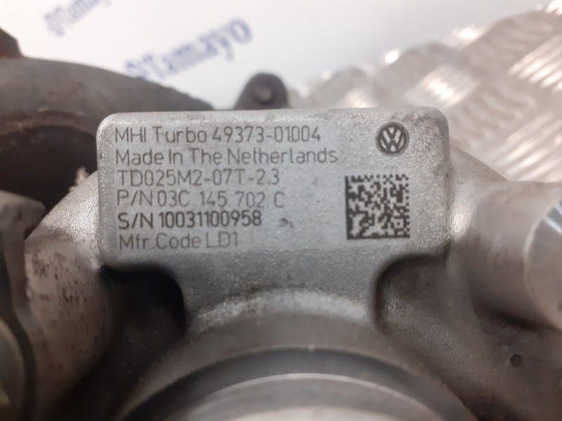 Recambio de turbocompresor para seat leon (1p1) 1.4 16v tsi referencia OEM IAM 4937301004 03C145702C TD025M207T