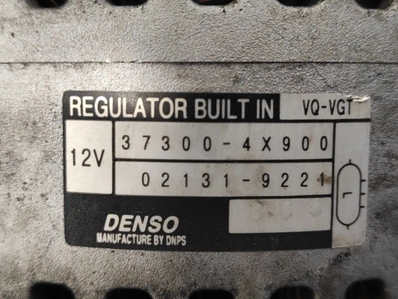 Recambio de alternador para kia carnival 2.9 crdi cat referencia OEM IAM 373004X900  021319221