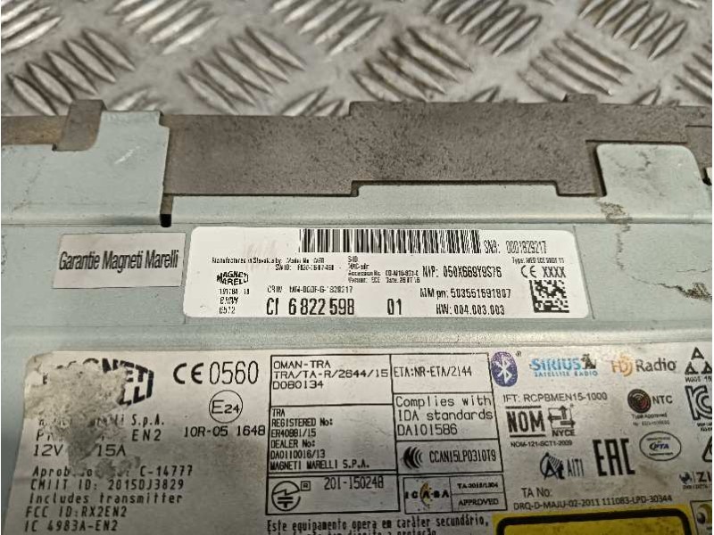 Recambio de sistema audio / radio cd para bmw serie 3 lim. (f30) referencia OEM IAM CI6822598  555551173003