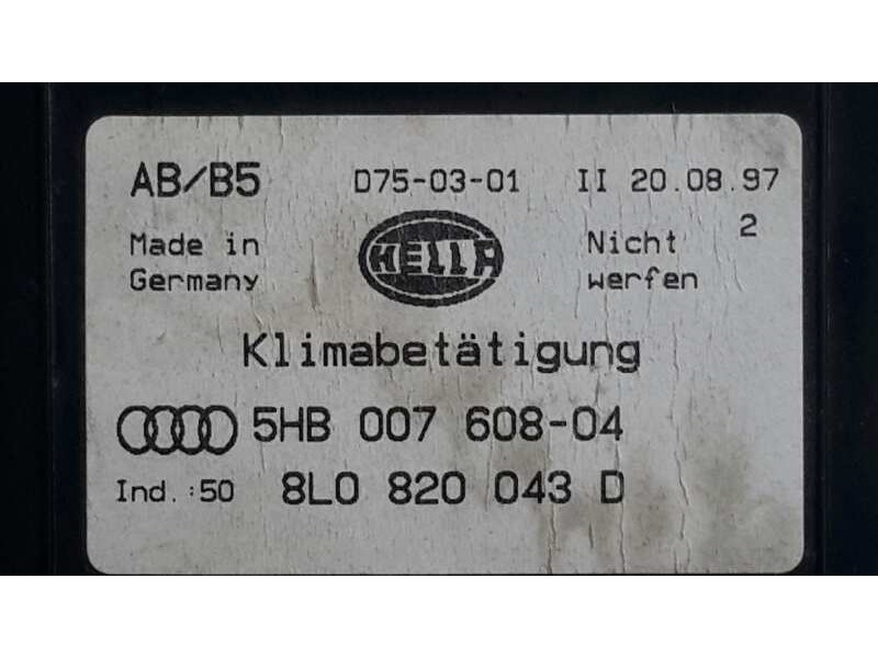 Recambio de mando climatizador para audi a4 avant (b5) 1.8 t referencia OEM IAM 5HB00760804  8L0820043D