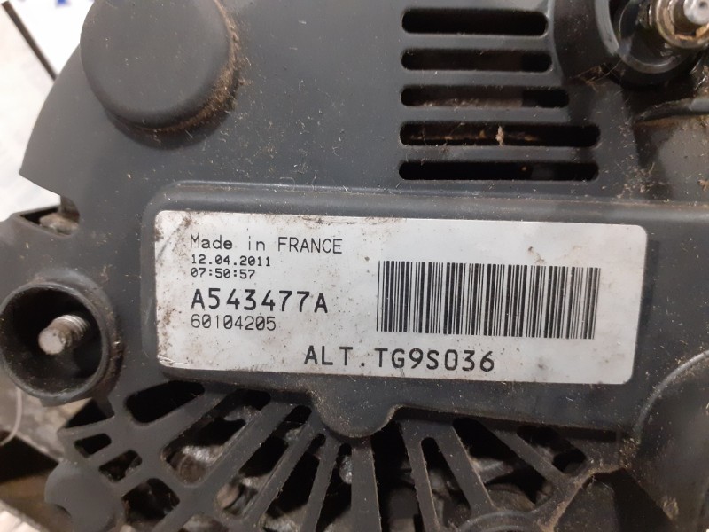 Recambio de alternador para fiat grande punto (199) 1.3 16v jtd cat referencia OEM IAM A543477A TG9S036 60104205