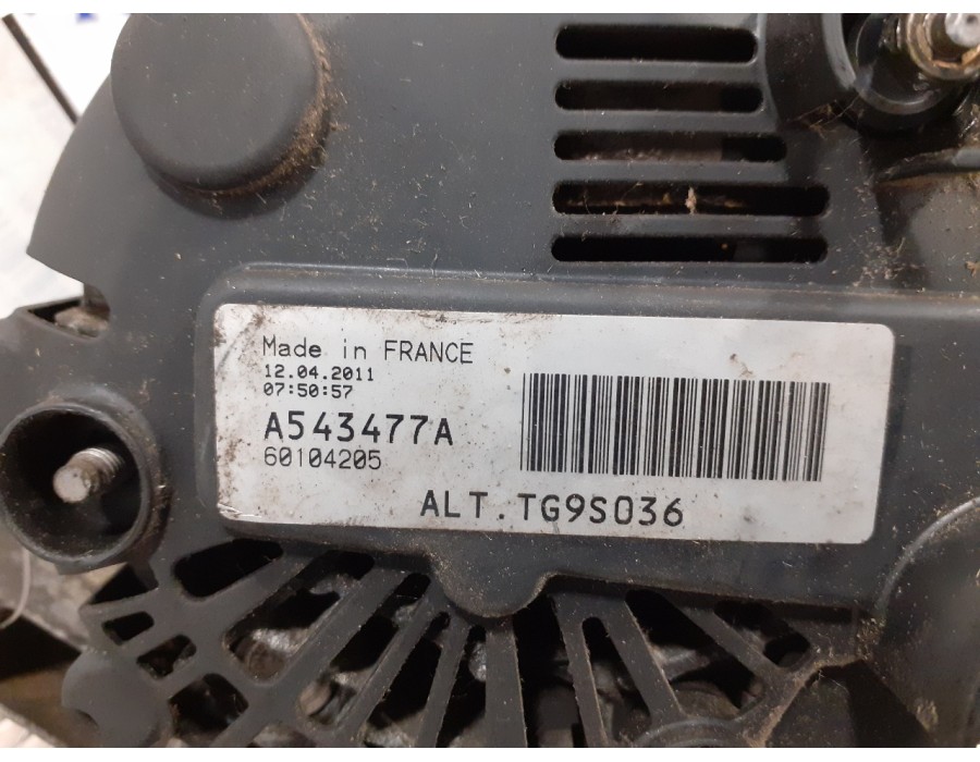 Recambio de alternador para fiat grande punto (199) 1.3 16v jtd cat referencia OEM IAM A543477A TG9S036 60104205