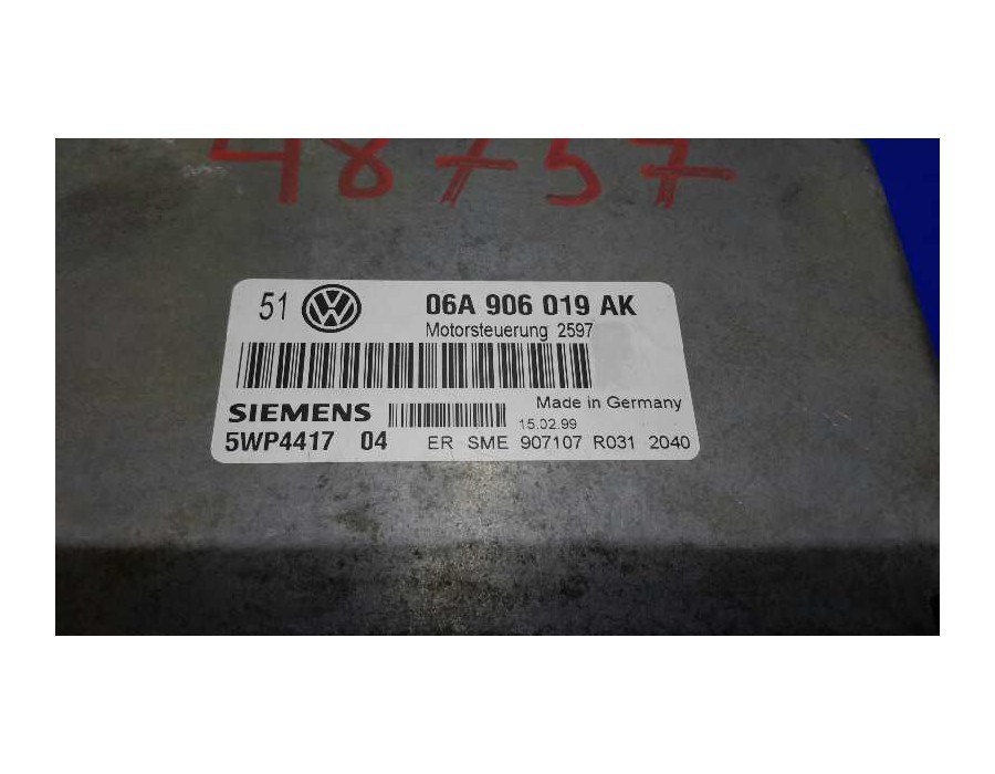 Recambio de centralita motor uce para volkswagen golf iv berlina (1j1) 1.6 referencia OEM IAM 5WP441704  06A906019AK