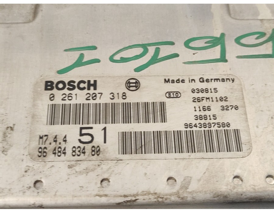 Recambio de centralita motor uce para citroën xsara picasso 1.6 referencia OEM IAM 0261207318 M74451 9648483480