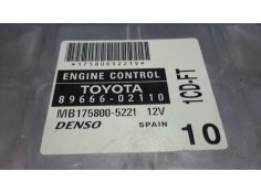 Recambio de centralita motor uce para toyota corolla (e12) 2.0 turbodiesel cat referencia OEM IAM 8966602110  MB1758005221 2