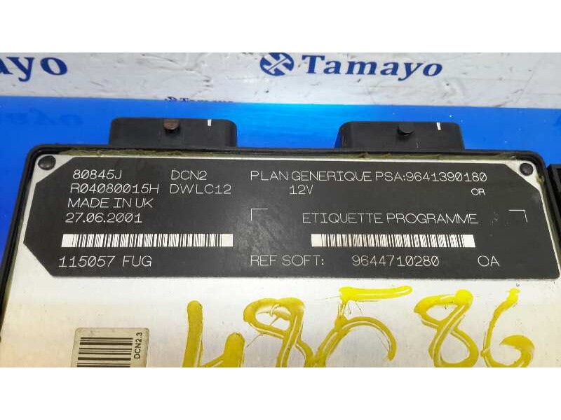 Recambio de centralita motor uce para peugeot 206 berlina 1.9 diesel referencia OEM IAM 9644710280 9641390180 R04080015H
