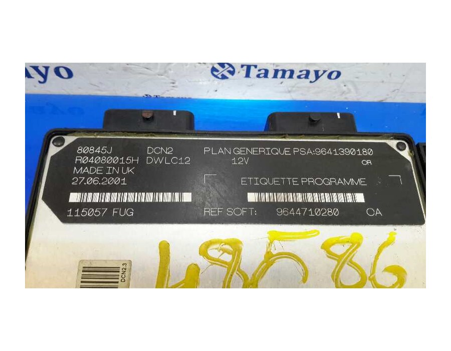 Recambio de centralita motor uce para peugeot 206 berlina 1.9 diesel referencia OEM IAM 9644710280 9641390180 R04080015H