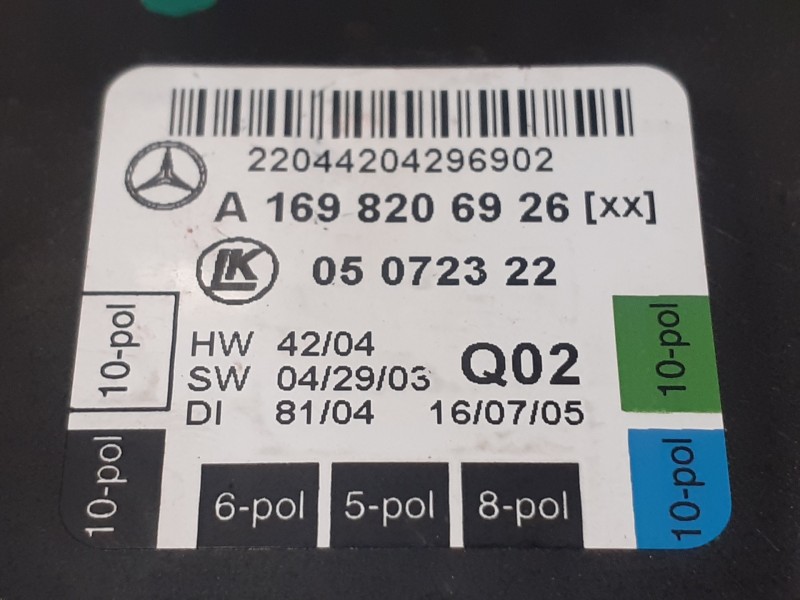 Recambio de modulo electronico para mercedes-benz clase b (w245) 2.0 cdi cat referencia OEM IAM A1698206926  