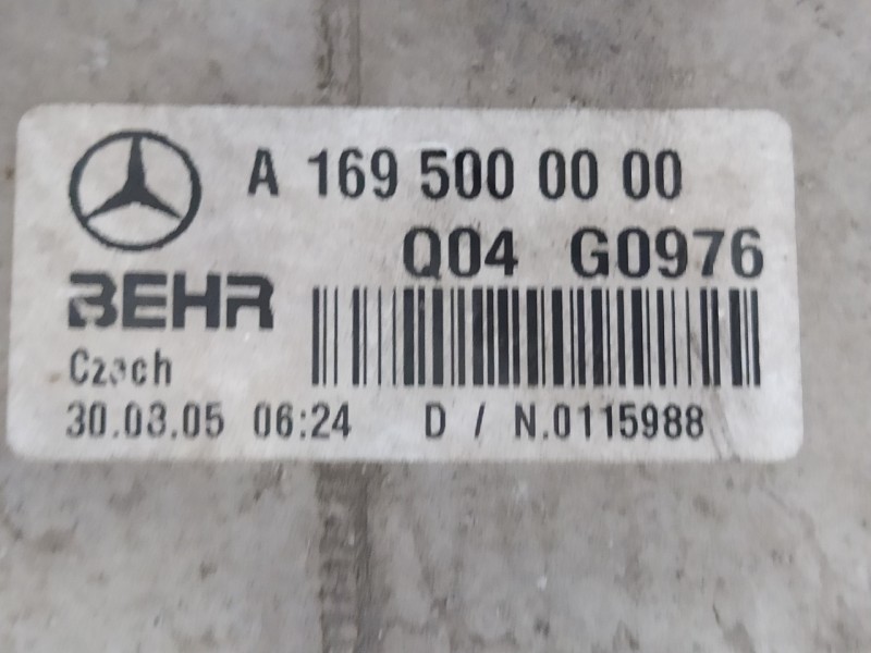 Recambio de intercooler para mercedes-benz clase b (w245) 2.0 cdi cat referencia OEM IAM A1695000000  