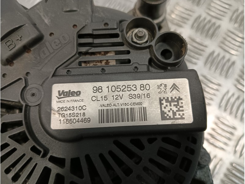 Recambio de alternador para peugeot partner kombi 1.6 blue-hdi fap referencia OEM IAM 9810525380 TG15S218 2624310C