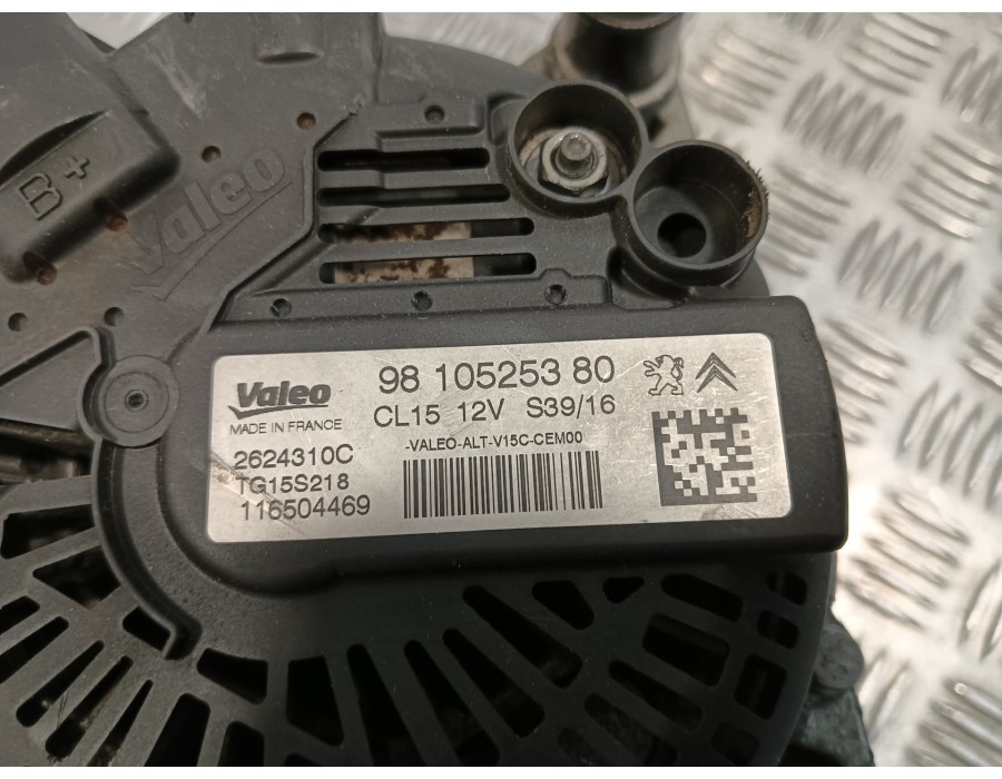 Recambio de alternador para peugeot partner kombi 1.6 blue-hdi fap referencia OEM IAM 9810525380 TG15S218 2624310C