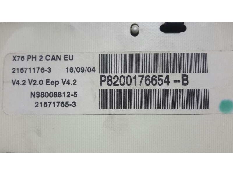 Recambio de cuadro instrumentos para renault kangoo (f/kc0) 1.5 dci diesel referencia OEM IAM P8200176654B 8200176654B 216717653