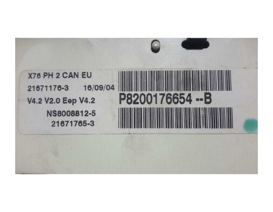 Recambio de cuadro instrumentos para renault kangoo (f/kc0) 1.5 dci diesel referencia OEM IAM P8200176654B 8200176654B 216717653