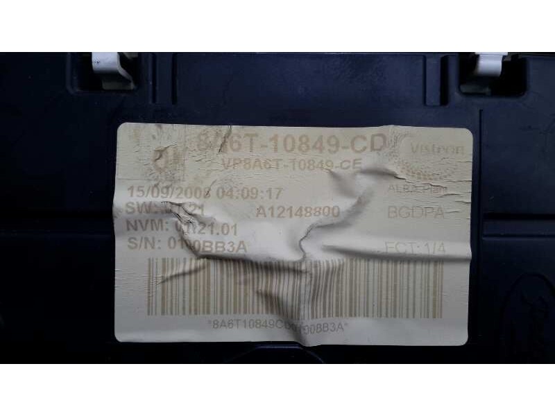 Recambio de cuadro instrumentos para ford fiesta (cb1) 1.4 tdci cat referencia OEM IAM 8A6T10849CD  A12148800