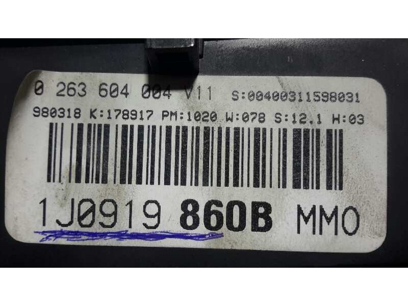 Recambio de cuadro instrumentos para volkswagen golf iv berlina (1j1) 1.9 tdi referencia OEM IAM 0263604004  1J0919860B