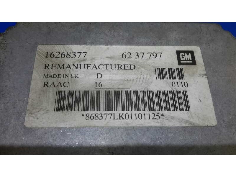 Recambio de centralita motor uce para opel astra g berlina 1.6 referencia OEM IAM 16268377  6237797