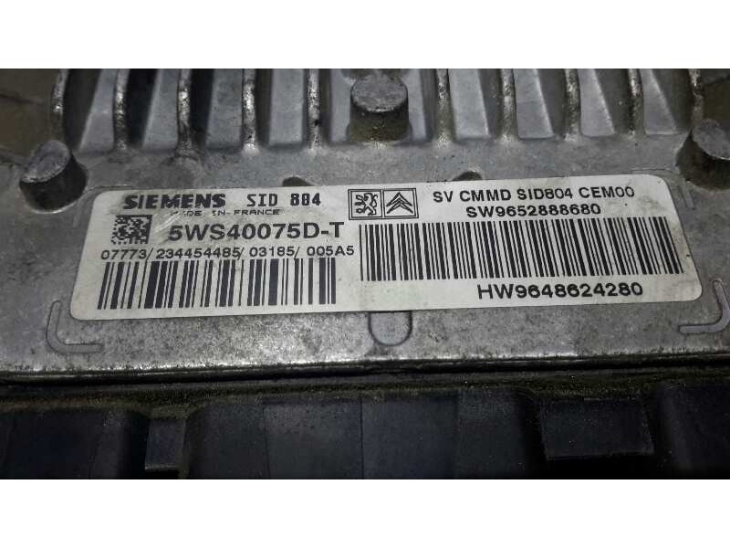 Recambio de centralita motor uce para citroën c2 1.4 hdi referencia OEM IAM 5WS40075DT 9648624280 9652888680