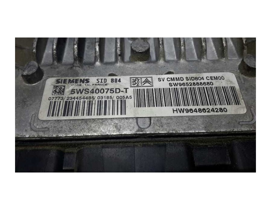 Recambio de centralita motor uce para citroën c2 1.4 hdi referencia OEM IAM 5WS40075DT 9648624280 9652888680