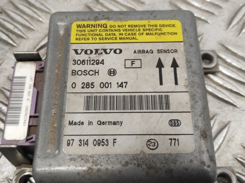 Recambio de centralita airbag para volvo s40 berlina 1.8 16v cat referencia OEM IAM 30611294  0285001147