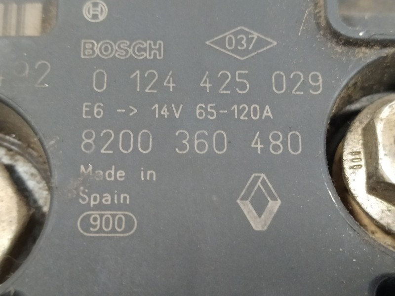 Recambio de alternador para renault modus 1.5 dci diesel referencia OEM IAM 0124425029  8200360480