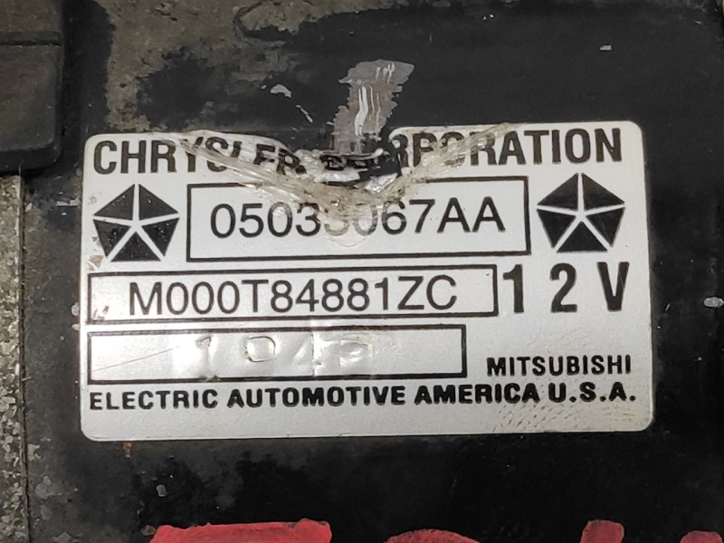 Recambio de motor arranque para chrysler pt cruiser (pt) 2.0 16v cat referencia OEM IAM M000T84881ZC  05033067AA