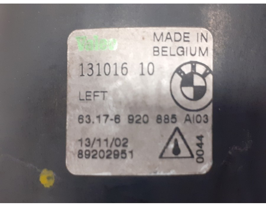 Recambio de faro antiniebla izquierdo para bmw x5 (e53) 3.0 24v turbodiesel cat referencia OEM IAM 13101610  63176920885