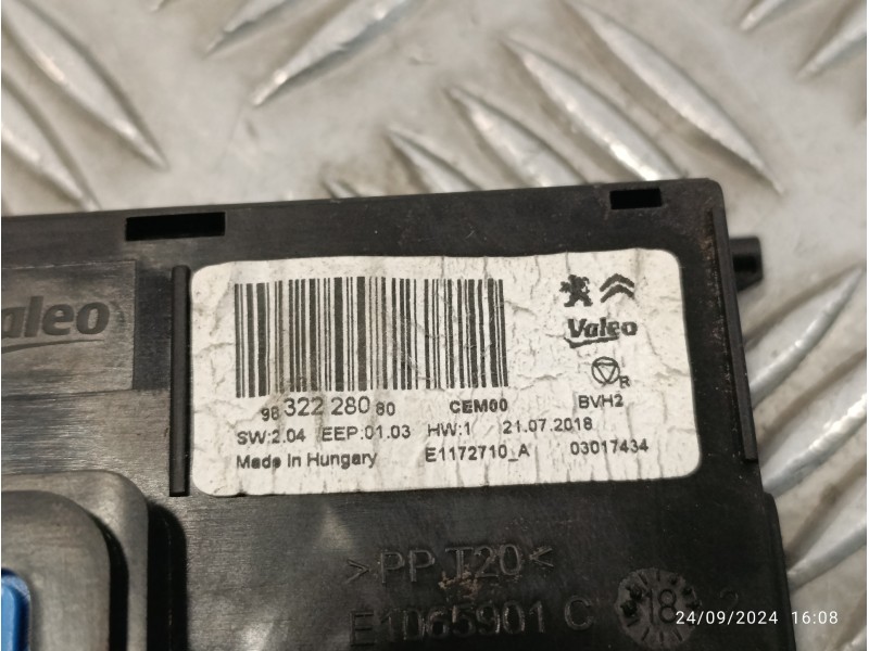 Recambio de modulo electronico para peugeot 308 1.6 blue-hdi fap referencia OEM IAM 9832228080  