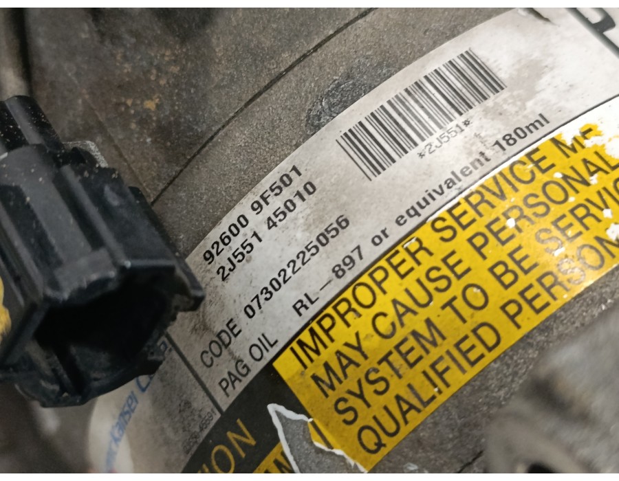 Recambio de compresor aire acondicionado para nissan primera berlina (p12) 1.6 cat referencia OEM IAM 926009F501  2J55145010