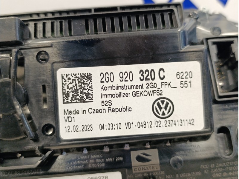 Recambio de cuadro instrumentos para volkswagen polo 1.0 tsi referencia OEM IAM 2G0920320C  A3C1078510000