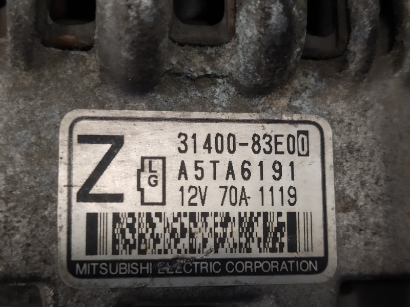 Recambio de alternador para suzuki wagon r+ rb (mm) 1.3 16v cat referencia OEM IAM 3140083E00  A5TA6191