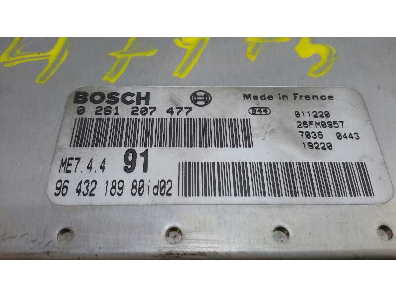 Recambio de centralita motor uce para peugeot 206 cc referencia OEM IAM 0261207477 ME74491 9643218980