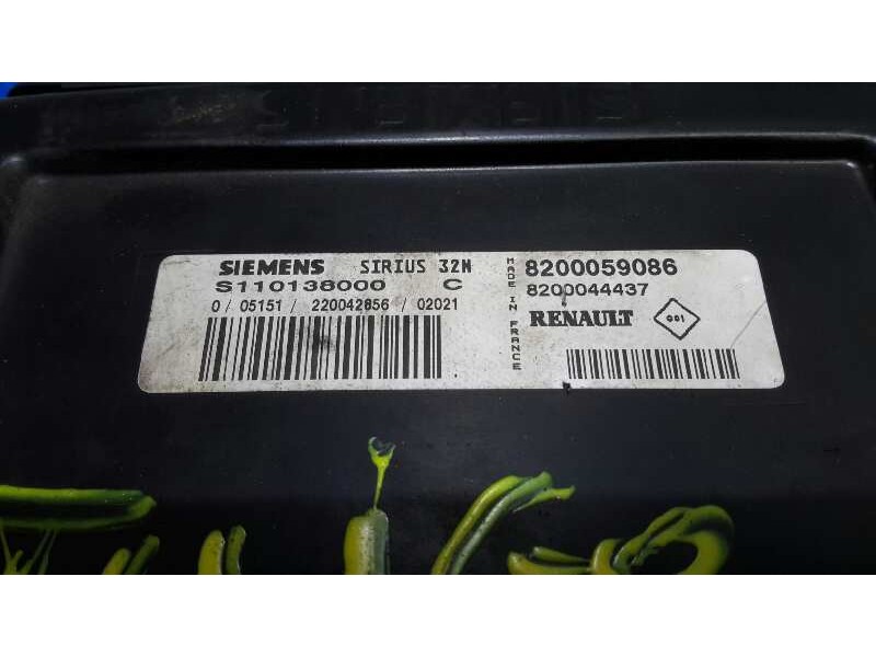 Recambio de centralita motor uce para renault megane i fase 2 berlina (ba0) 1.4 cat referencia OEM IAM 8200059086 8200044437 S11