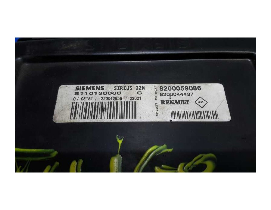 Recambio de centralita motor uce para renault megane i fase 2 berlina (ba0) 1.4 cat referencia OEM IAM 8200059086 8200044437 S11