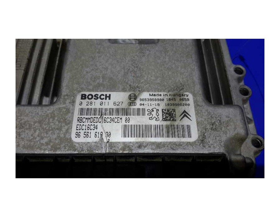 Recambio de centralita motor uce para peugeot 307 (s1) 1.6 16v cat referencia OEM IAM 0281011627 EDC16C34 9656161880